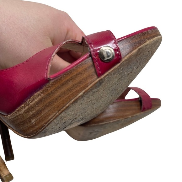 Dior Pink Patent Extreme Slingback Sandals sz 38 - Picture 3 of 10